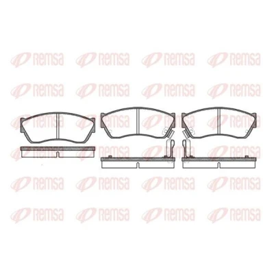 Bild av REMSA 0147.22 Jeu de plaquettes frein Essieu avant contact signal d&#039;usure inclus SUZUKI: SWIFT 2, Alto IV, NISSAN: SUNNY 2 Hatchback