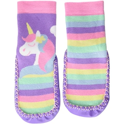 Bild av Playshoes Hüttenschuhe Einhorn unisex barn Toffel, flerfärgad, 19/20 EU