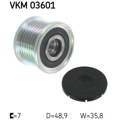 Bild av Frihjulskoppling, generator SKF VKM 03601