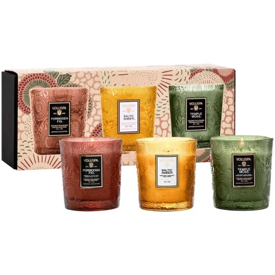 Bild av Voluspa 3 x Demi Candle Set Forbidden Fig, Baltic Amber, Temle Moss 468 g