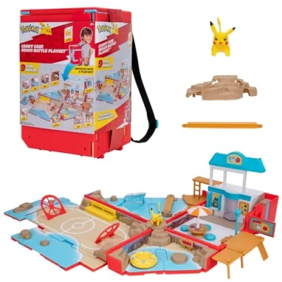 Bild av Ryggsäck BANDAI Trainer&#039;s Pokémon Beach Theme Öppnar och blir en superarena