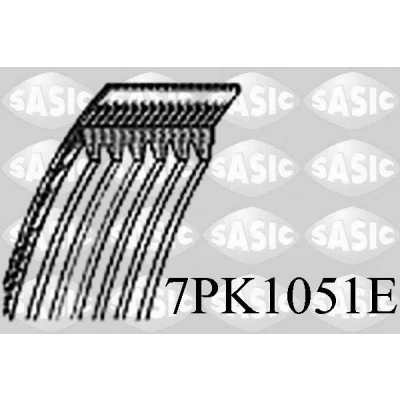 Bild av SASIC 7PK1051E Courroie Poly V 1051 7 élastique DACIA: Lodgy, Duster SUV, Dokker Break, RENAULT: Megane 4, IV Berline