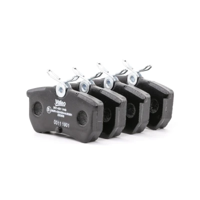 Bild av VALEO 301431 Jeu de plaquettes frein FIRST Essieu arrière contact signal d&#039;usure exclu sans tôle anti bruit FORD: Focus Mk1 Berline
