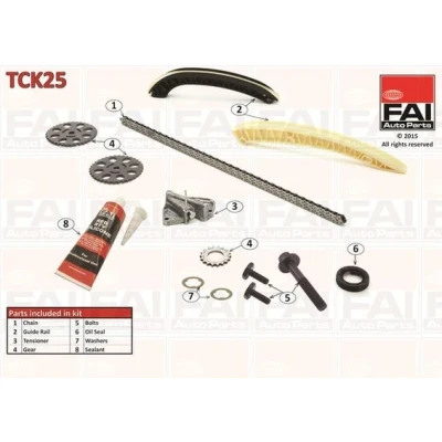 Bild av FAI AutoParts TCK25 Jeu de distribution à chaînes avec joints, roues dentées Simplex, Chaîne vélo SEAT: Ibiza 4, 4 Sportcoupe, 3