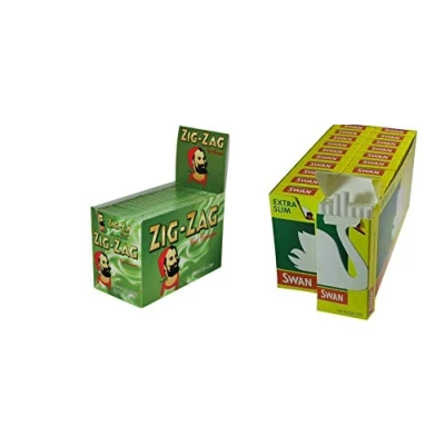 Bild av 1200 Zig ZAG Rolling Papers &amp; SWAN extra smala filtertips