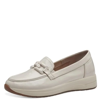 Bild av Tamaris COMFORT Damtofflor av läder, bekväma, Beige lack, 41 EU