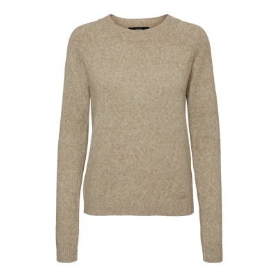 Bild av Vero Moda LS Oneck GA NOOS Stickad tröja, Storlek: XL, Sepia tint