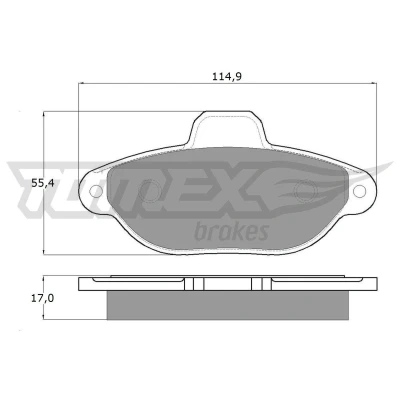 Bild av TOMEX brakes TX 12 41 Jeu de plaquettes frein Essieu avant préparé pour indicateur d&#039;usure FIAT: Panda II 5 portes, Punto 3/5 portes