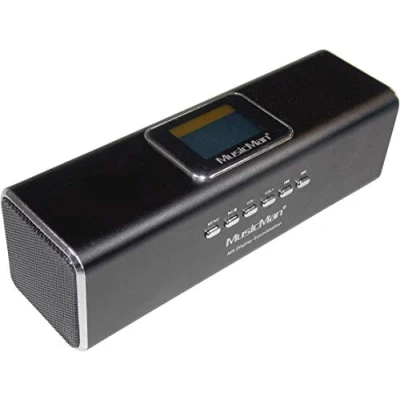 Bild av MusicMan Bärbar Högtlarare MA Display Stereoljud Inbyggd FM radio USB TF och MicroSD kort Stöd Mobil Soundstation (Svart)