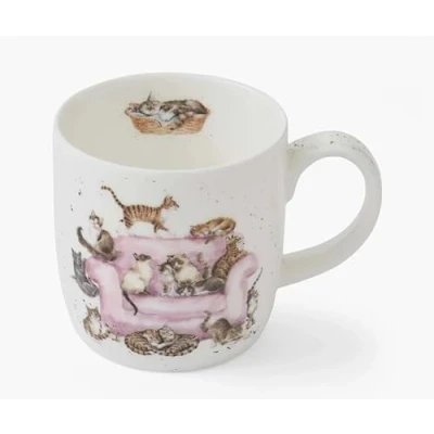 Bild av Royal Worcester Wrendale Deigns Cattitude 0,3 liter keramisk mugg med kattmotiv