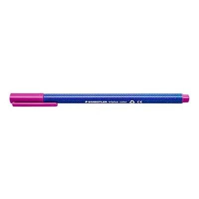Bild av Staedtler 323 61 Fasermaler triplus color, circa 1.0 mm, Dreikantschaft, auswaschbar, 10 Stück im Kartonetui, rotlila