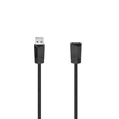 Bild av Hama USB A kabel (förlängningssladd, 2.0 uttag, 480 Mbit/s, 0,5 A, 1,5 m) svart