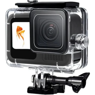 Bild av 60 m vattentätt hölje för Gopro Hero 9/10/11/12/13, dykskyddande fodral med snabbmontering klämma och anti dimma insatser 9/10/11/12/13 actionkamera
