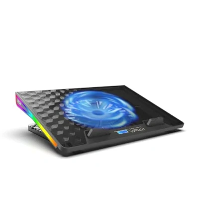 Bild av inca Arrax INC 608 GMS RGB gaming notebook kylplatta med LCD skärm, 5 vägs höjdjusterbar, tyst 185 mm fläkt, kylare för bärbar dator belysning, USB Powered, 1317,3 tums bärbara datorer