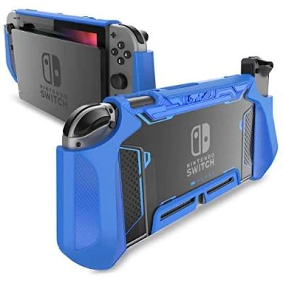 Bild av mumba Fodral för Nintendo Switch robust skyddsfodral hybrid TPU handtag Case Cover Switch, blå