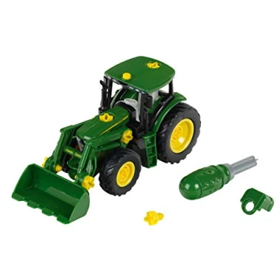 Bild av Theo Klein 3903 John Deere traktor Med frontlastare och motvikt Demonterbara smådelar Mått: 24,5 cm x 9,5 12 Leksak för barn från 3 år