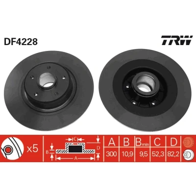 Bild av Bromsskiva TRW DF4228