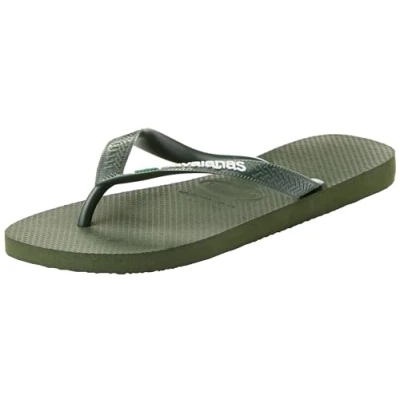 Bild av Havaianas Top Brasil logotyp, flip flops för vuxna, Oliv, 7.5/8 UK