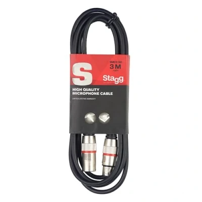 Bild av Stagg smc3 rd 3 m xlr hane till kvinnlig mikrofonkabel med blå ring