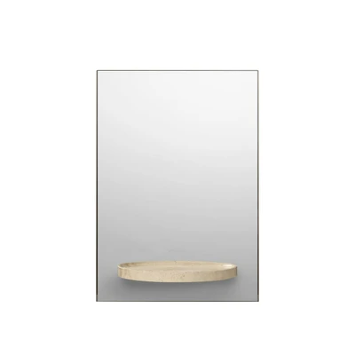 Bild av Ferm Living Symmetry Mirror Spegel Travertine W41 x D74 H58.5 cm