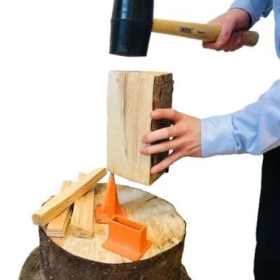 Bild av Forest Master USBB ved, tändved, vedklyv, yxa, klyvkniv, träskärning, trä, klassisk orange