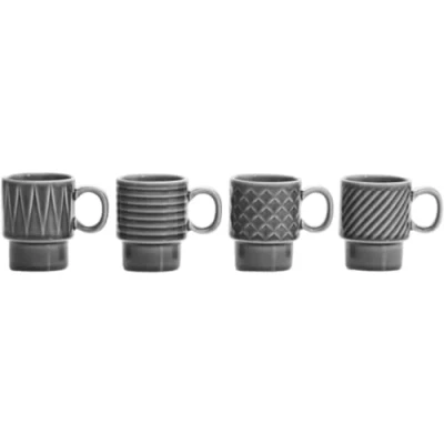 Bild av Sagaform 5018070 kaffe och mer espressokoppar, stengods, 10 cl, 4 stycken (1 pack), klar