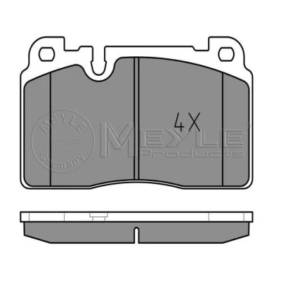 Bild av MEYLE 025 256 4316 Jeu de plaquettes frein ORIGINAL Quality Essieu avant préparé pour indicateur d&#039;usure avec tôle anti bruit AUDI: Q5