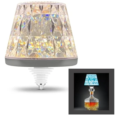 Bild av REV LAMPRUSCO CRISTAL batteriflasklampa RGB bord trådlös 130 lm 1,6 W 2500 mAh flaskljus, dimbar i olika Färger Touch för inomhus och utomhusbruk IP54
