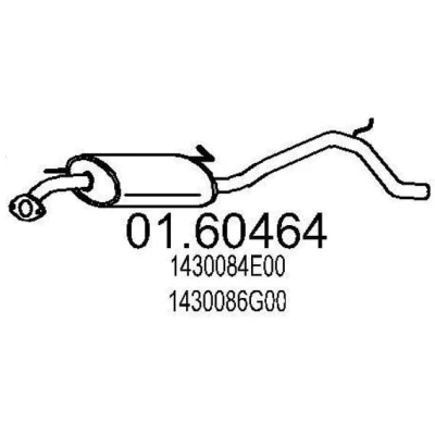 Bild av MTS 01.60464 Silencieux arrière 1170 SUZUKI: IGNIS 2, Wagon R+ II 3/5 portes