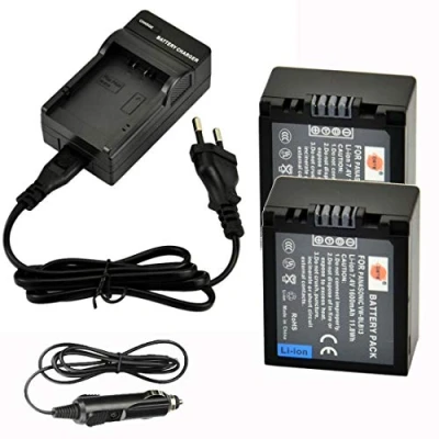 Bild av DSTE®(2 pack)ersättningsbatteri och DC67E reseladdare kompatibel med Panasonic DMW BLB13 Lumix DMC G1 G2 G10 GF1 GH1 kamera som BLB13E BLB13GK