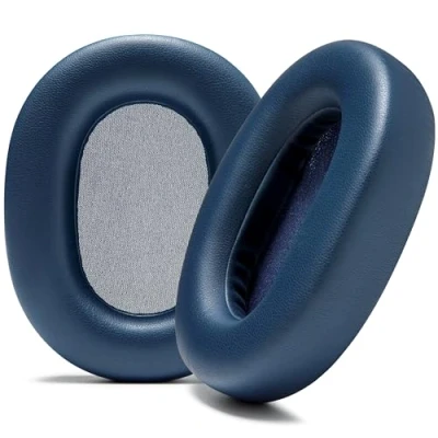Bild av WC Wicked Cushions extra tjocka öronkuddar för Sony XM5 Mjuka PU läderkuddar, lyxigt ljudisolerande Memory Foam, tjocklek Blå