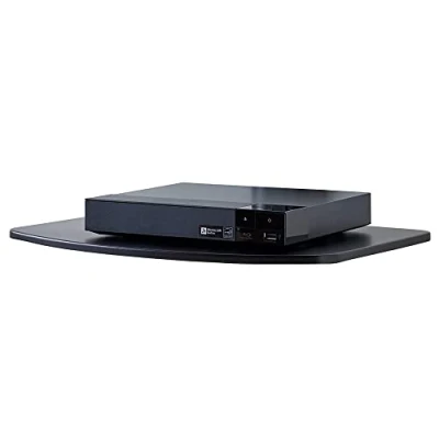 Bild av TECHLY Vägghylla för audiovisuell utrustning ica drs 504 AV utrustningshyllor (svart, aluminium, vägg, glas)