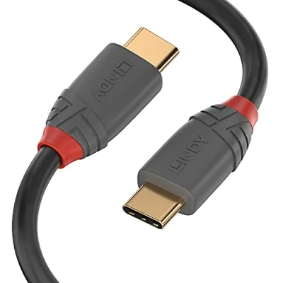 Bild av LINDY 36872 2 m USB 2.0 typ C till kabel, Anthra Line Svart