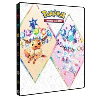Bild av Ultra PRO Scarlet &amp; Violet 9 ficks portfölj för Pokémonkort Full Art Cover of Terestallized Eevee, Sylveon, Jolteon, Flareon, Vaporeon design Holds 252 eller standardstorlekskort
