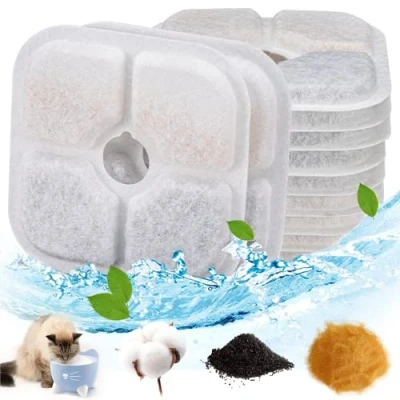 Bild av Dhohoo fontän vattenfilter katt filter set med 12 vattenfontän för katter kompatibel Catit Pixi 43717 och husdjur på 2,5 l