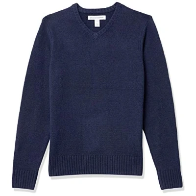 Bild av Amazon Essentials långärmad mjuk beröring v ringad tröja, marinblå, XX Large