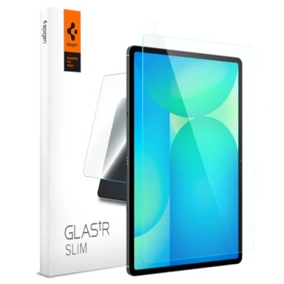 Bild av Spigen Glas.tR Slim Skärmskydd kompatibel med Samsung Galaxy Tab S10 FE Plus, Kristallklart, Responsiv Touch, Case friendly, 9H härdat Glas