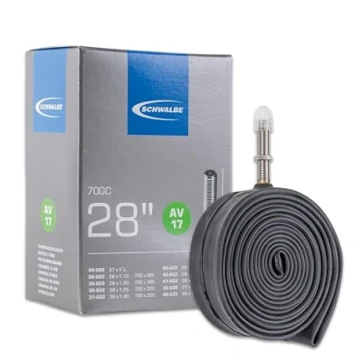 Bild av Schwalbe AV17, Schraderventil, 27/28, 28 47 mm, 4 cm, Sort, 150 g