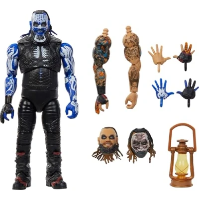 Bild av Mattel WWE Ultimate Edition, figur och tillbehör, Bray Wyatt samlarset, 15,2 cm, utbytbart huvud händer, 30 artikulationspunkter