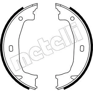 Bild av Bromsbackar, sats, parkeringsbroms, Bakaxel, alpina,bmw, 34 21 2 213 310, 41 1 163 244, 165 968, 986, 6 755