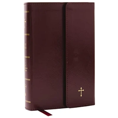Bild av NKJV Compact Paragraph Style Bible w/ 43,000 Cross References, Burgundy Leatherflex Magnetic Flap, Red Letter, Comfort Print: Holy Bible, New King James Version: Version
