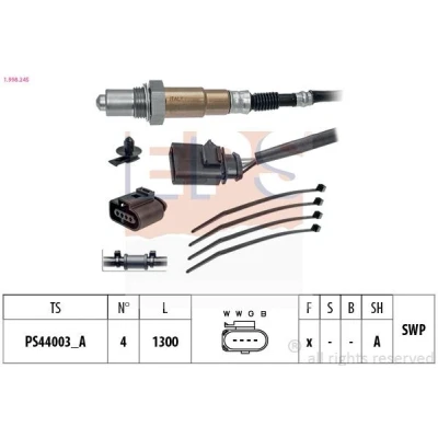 Bild av EPS 1.998.245 Sonde lambda avec monture Made in Italy OE Equivalent chauffé, planaire, Filetage prégraissé VOLKSWAGEN: GOLF 5, 6