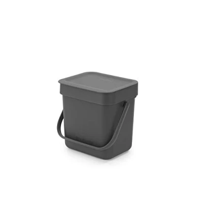 Bild av Brabantia Sort &amp; Go Recycling Mülleimer, Hink, Light Grey, 3 Liter