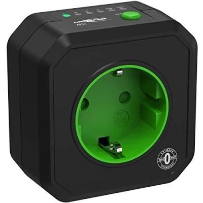 Bild av Ansmann Nedräkning timer uttag uttagstimer energisparuttag för värmefläkt, kaffemaskiner, strykjärn Zero watt teknik och barnskydd, svart, en storlek