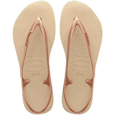 Bild av Havaianas platte damessandaal, strandsandalen, zandgrijs, 3/4 UK