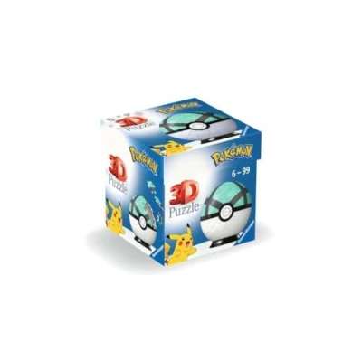Bild av Ravensburger 3D Puzzle 11581 Ball Pokémon Pokéballs Netzball EN] Net f r grosse und kleine Fans ab 6 Jahren: Erlebe Puzzeln in der 3. Dimension
