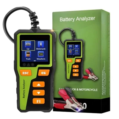 Bild av 6V 12V 24V batteritestare Fordonsmonterad 100 2000CCA belastningstester, digital batterianalysator med 2,36&quot; färgskärm vevladdningssystem för bil lastbil motorcykel SUV skeppsgenerator