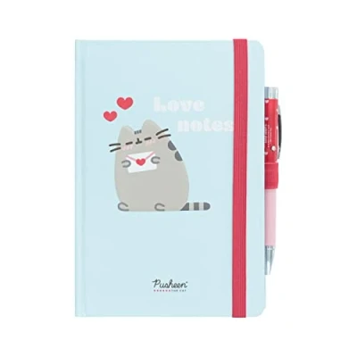 Bild av Grupo Erik Pusheen Love Collection Premium A5 Notebook With Projector Pen Notebooks Notepads Notepad Gifts Stationery Cat