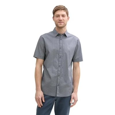Bild av TOM Tailor Kurzarm MIT Print Skjorta, Storlek: XXL, Grey graphic minimal design