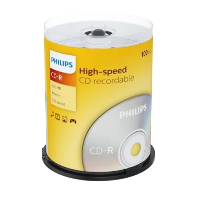 Bild av PHILIPS CD R ämnen (700 MB data/80 minuter, 52 x High Speed inspelning, 100 spindel)